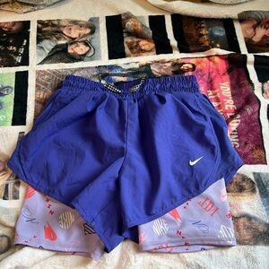 Nike Purple Athletic Shorts Lightweight Elastic Waist